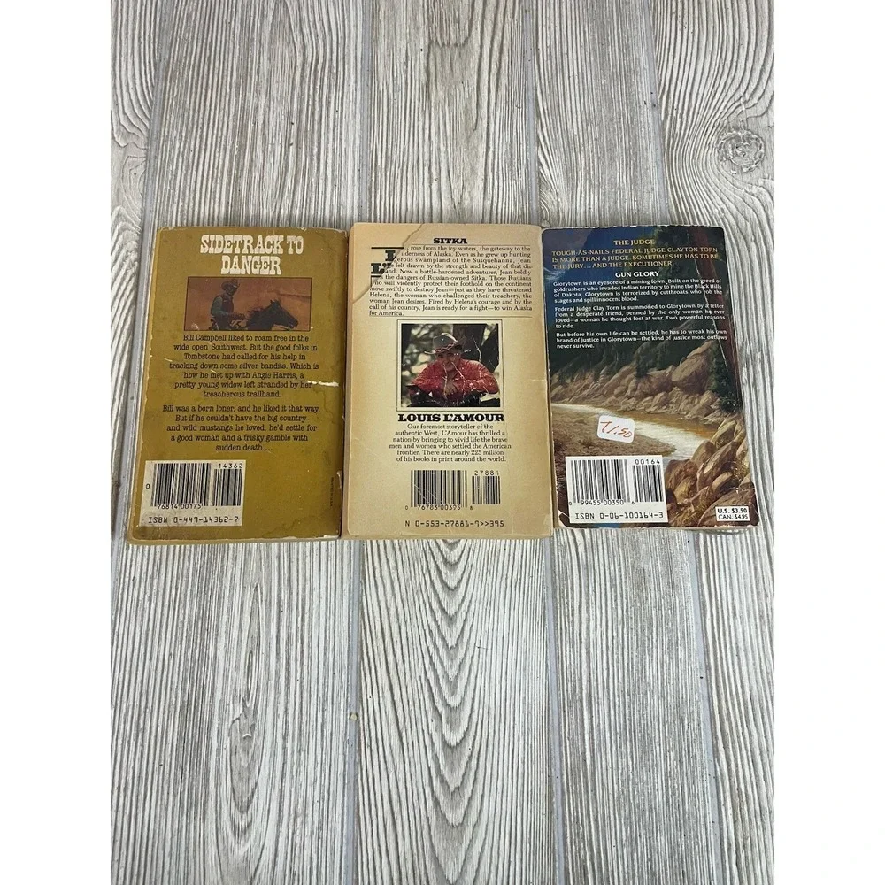 Vintage Western Paperback Book Lot of 7 Louis L'Amour Luke Short Burt Arthur
